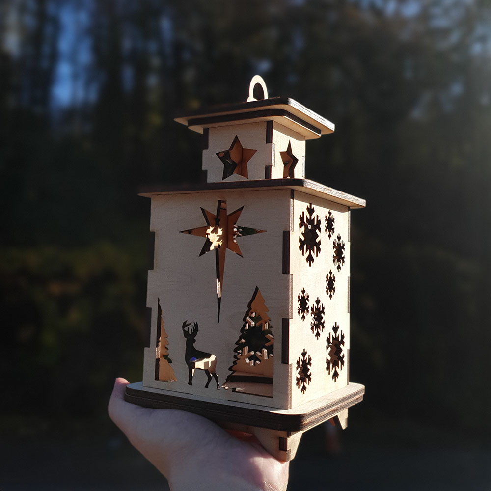 Wooden Christmas Lantern